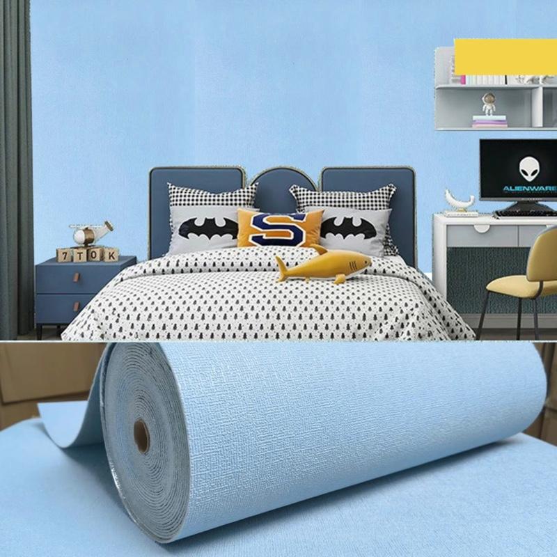  Cuộn Xốp Dán Tường Vân Vải 3D thế hệ mới 9M-10M x 50CM tráng nhôm chống ẩm mốc cách nhiệt dán phòng ngủ phòng khách Cuộn 10m sang trọng đẹp mắt 