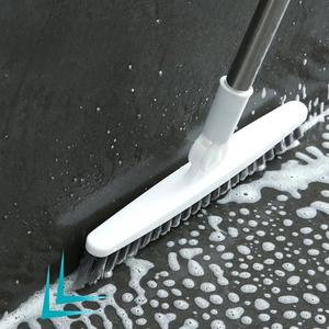 Cepillo para pisos de cerdas duras con mango largo, Herramienta de limpieza para baño, Limpiador de hendiduras de azulejos, Uso doméstico, Efectivo para eliminar manchas y suciedad