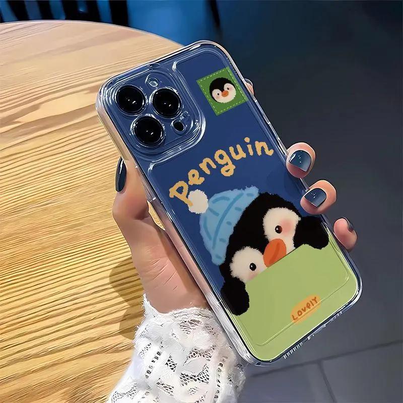 Clear Space Shell Tiếng Anh Pop Penguin cho trường hợp điện thoại iphone16 /…