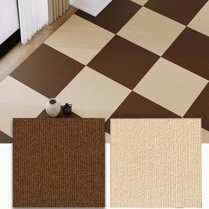 24枚セット 貼ってはがせるカーペットタイル & 自己粘着 12x12インチ、キッチン、リビングルーム、地下室向けの簡単設置フローリング