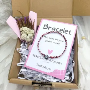 Gelang Tali Tridatu 1mm Inisial Huruf Pipih