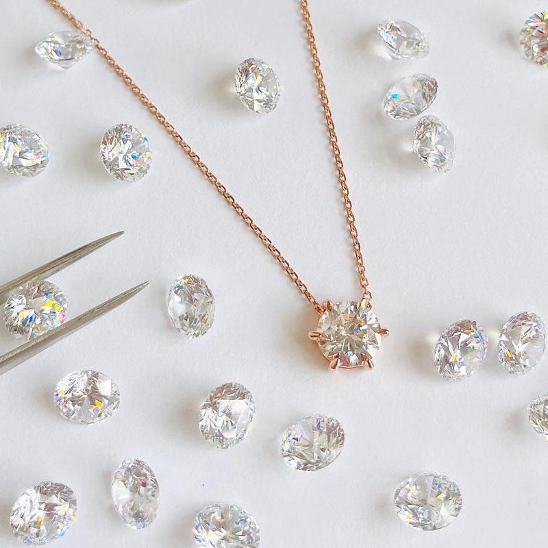 Kalung Emas SERUT 50cm Solitaire Gigi 6 Prongs Collection - Rose 17k / White 17k / Yellow 16k 3