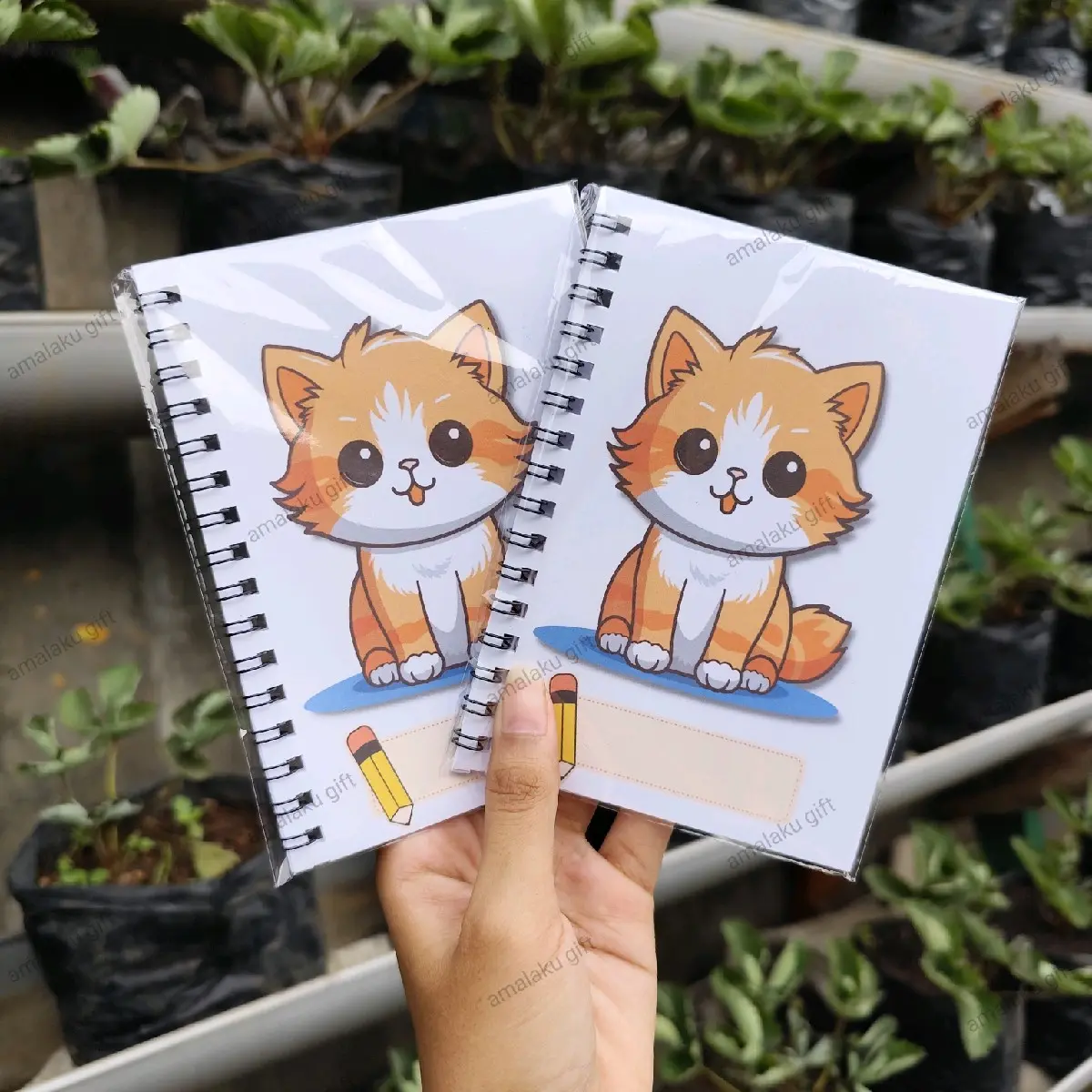 Notebook custom ukuran A6+Ganci (Gantungan Kunci) Bisa custom design sendiri 1 Hari Jadiii
