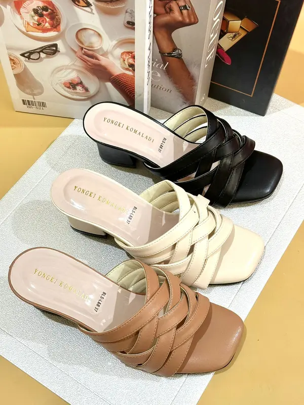 Sandal Wanita Termurah hak 5 cm KY (ANYAM) 1