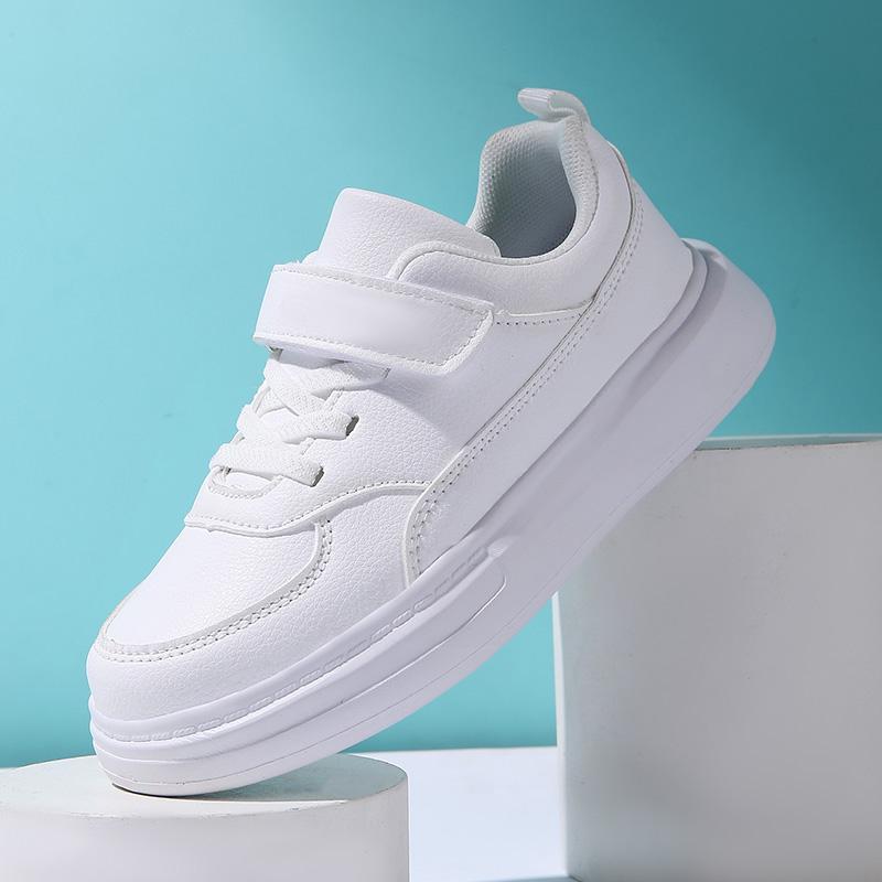 Product Introduction of Children Sneakers Boys Sports Shoes Breathable Lightweight Casual Daily School Kids Shoes Running Walking Sneakers All White 30