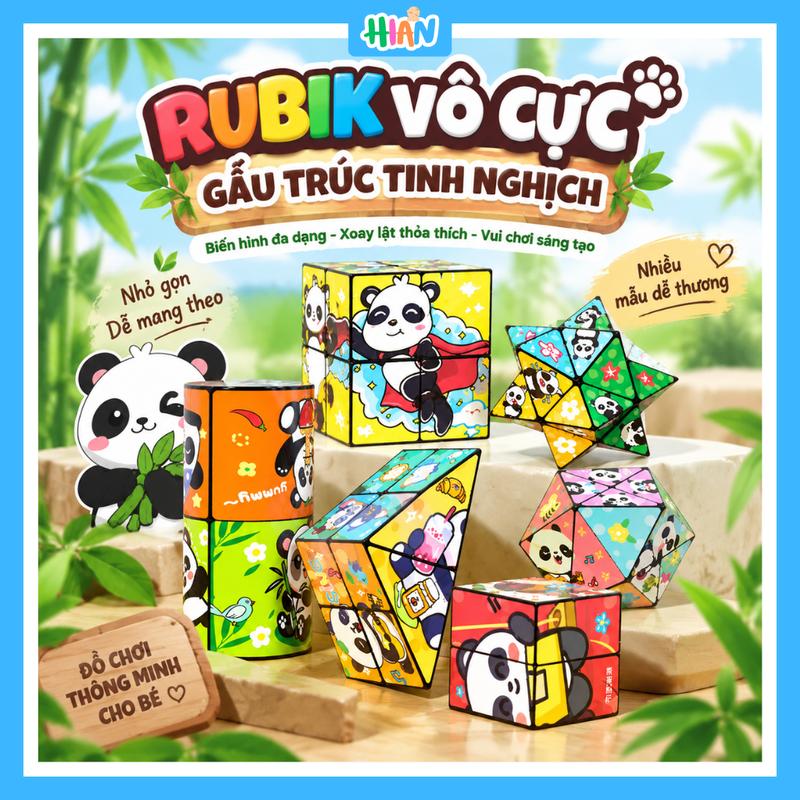 Rubik 3D Vô Cực Chủ Đề Gấu Trúc Tinh Nghịch – Đồ Chơi Giải Trí Giúp Bé Thỏa Sức Khám Phá