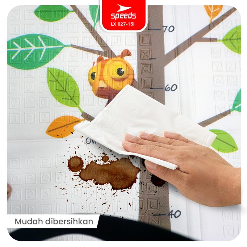 SPEEDS [MOTIF I] Playmate Lipat Bayi Playmate 180 x 200 Tebal 8mm/10mm Karpet Bayi Anti Air Playmate Anak 027-15 6