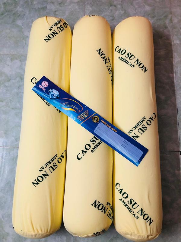 Ruột Gối Ôm Cao Su Non America kích thước 25cmx100cm . Giúp Bạn Có 1 Giấc Ngủ Ngon Đảm Bảo Sức Khỏe.