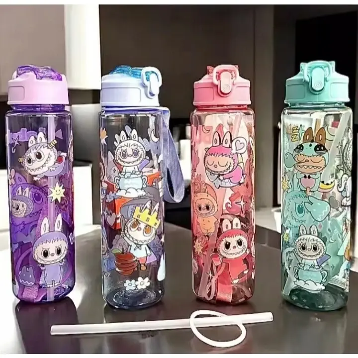 Botol Minum Anak Labubu Kapasitas 900ML Plus Tali Botol 4