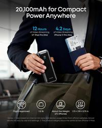 Gambar Anker Prime Power Bank 20,100mAh 3-Port Portable Charger with 220W Max Output Two-Way Charging TSA-Approved App Control for MacBook iPhone 17/16 Series - A110B - 20,100 mAh 220W Black dari Anker Indonesia Kota Administrasi Jakarta Utara 5 Tokopedia