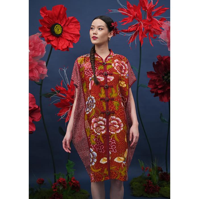 Gambar NONA RARA - Arila Encim CNY D0577, Baju kerja batik blouse wanita modern - ALL SIZE dari Nona Rara Batik Kota Administrasi Jakarta Timur Tokopedia