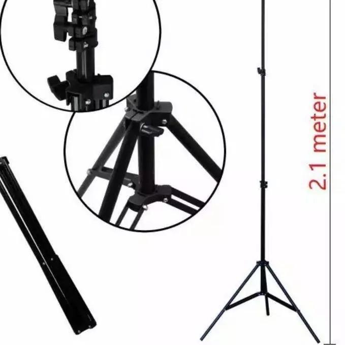 Paket Komplit Murah Ringlight 26CM+TRIPOD 2.1 Meter Make Up Vlog Lampu Ringlight