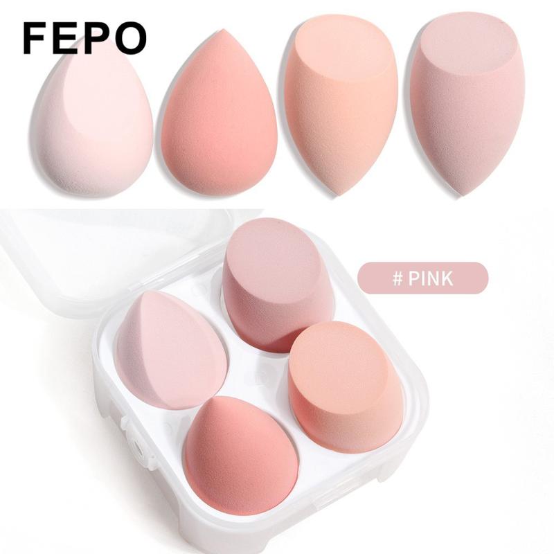 FEPO Set 4 mút tán trang điểm hình trứng  có thể sử dụng khô và ướt tiện dụng