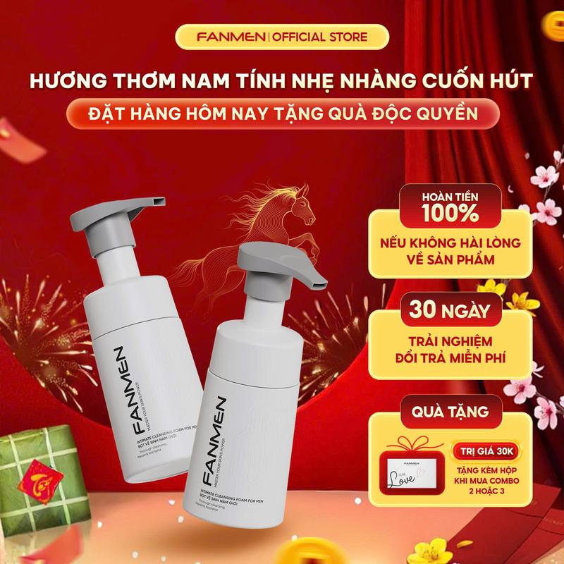 COMBO 2 Sữa rửa mặt muối biển chết Fanmen sạch sâu kiềm dầu ngăn ngừa mụn dành riêng cho nam giới 100ml | Tặng Hộp Đựng
