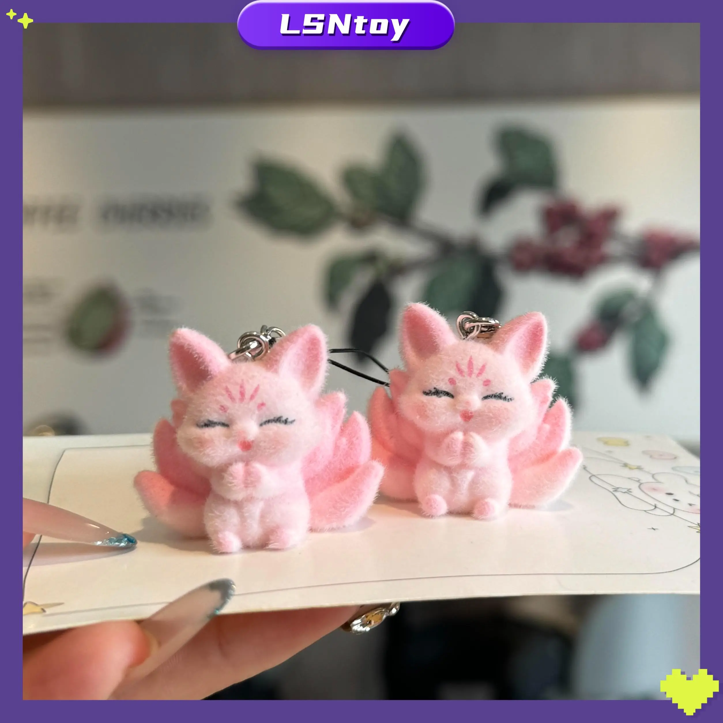 LSNtoy-Mini mô phỏng mặt dây chuyền cáo đỏ thiết kế cáo, vừa là đồ trang trí vừa là mặt dây chuyền