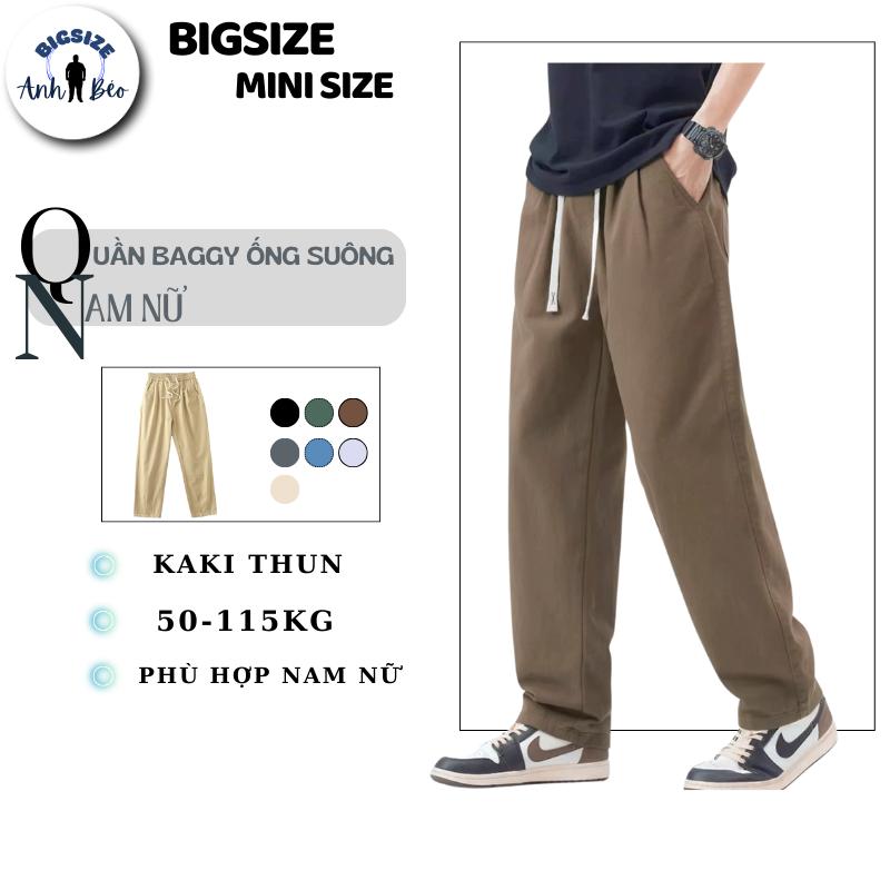 Quần Kaki co giãn Nam Nữ ống suông form Baggy Thời Trang Bigsize (Kaki co giãn) Thun Pants 0