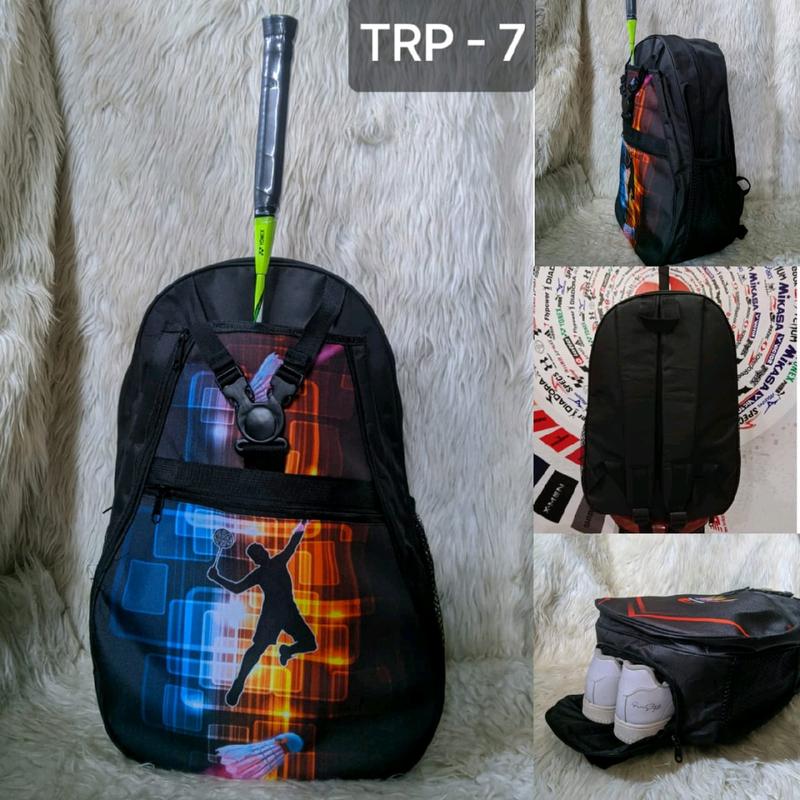 Tas Olahraga Ransel Bulutangkis Dilengkapi Tempat Raket dan Sepatu 4