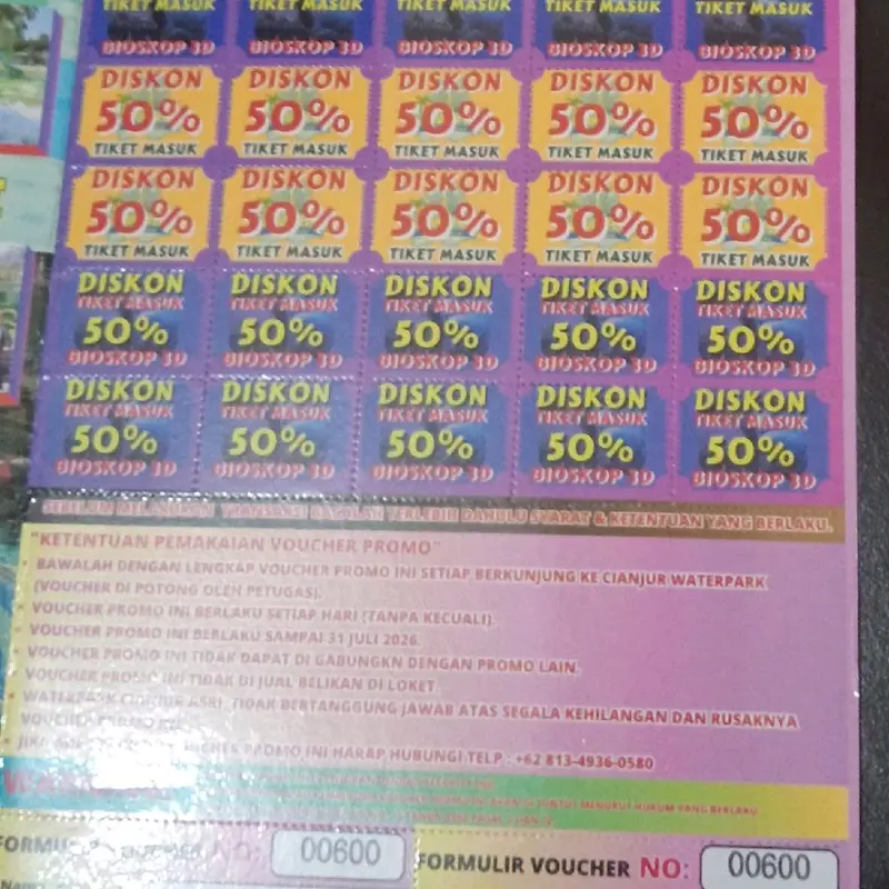 voucher diskon tiket masuk waterpark cianjur asri 0