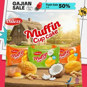 Dalezz Muffin Cup Cake rasa Coconut & Egg yolk 33g - Bolu Cup Premium Halal BPOM isi 10 / 14 / 18 pcs