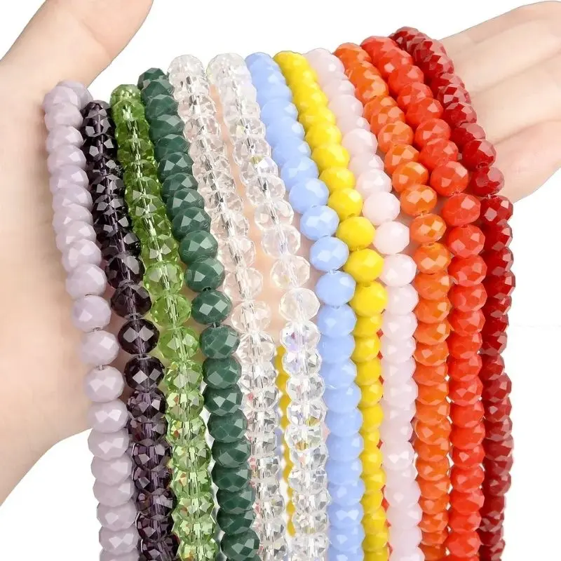 Artizi Manik Kristal Ceko 4Mm 8Mm Doff Bening