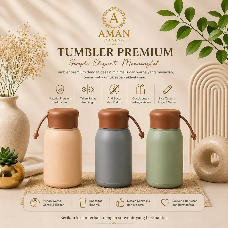 Tumbler Premium 500 ml – AMAN Souvenir | Signature Collection