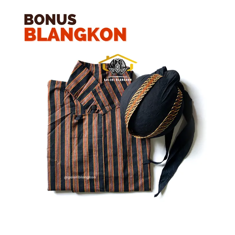 Baju Lurik Pria Anak & Dewasa | Surjan Pakaian Baju Tradisional Adat Jawa | Laki-laki Balita/TK/SD/SMP Parsel Bayi Baju Dalang Anak-Anak Cowok [Bonus Blangkon] 5