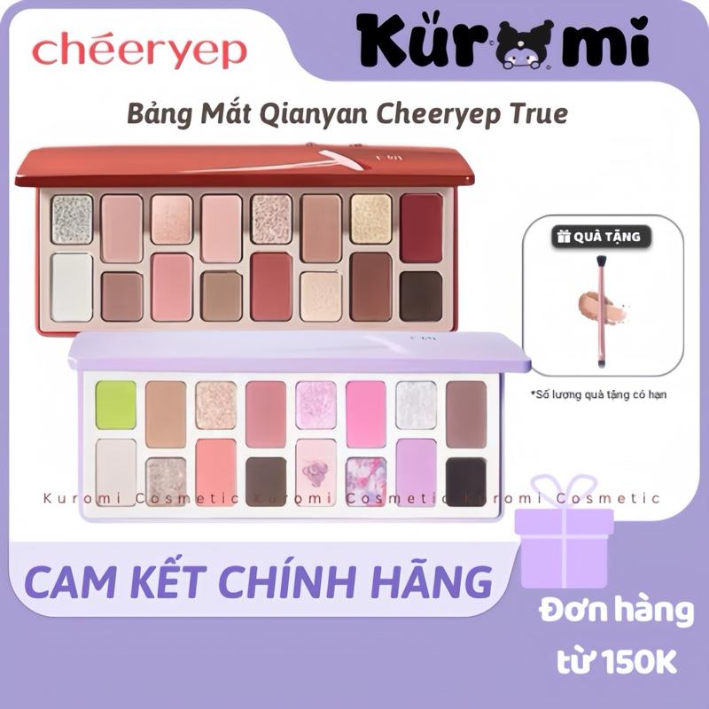 [GIAO HÀNG TỪ HN-HCM] QianYan Bảng Phấn Mắt QianYan Cheeryep qianyan 16 Ô Natural Color, Tone Màu Đa Dạng, Nhũ Lì 13g Kuromi Cosmetic cheeryep 12