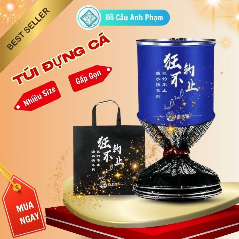  Túi Đựng Cá Kim Loại Lưới Etilen Bền Bỉ Bắt Cá Fishing Đi Câu Câu Cá Đồng 