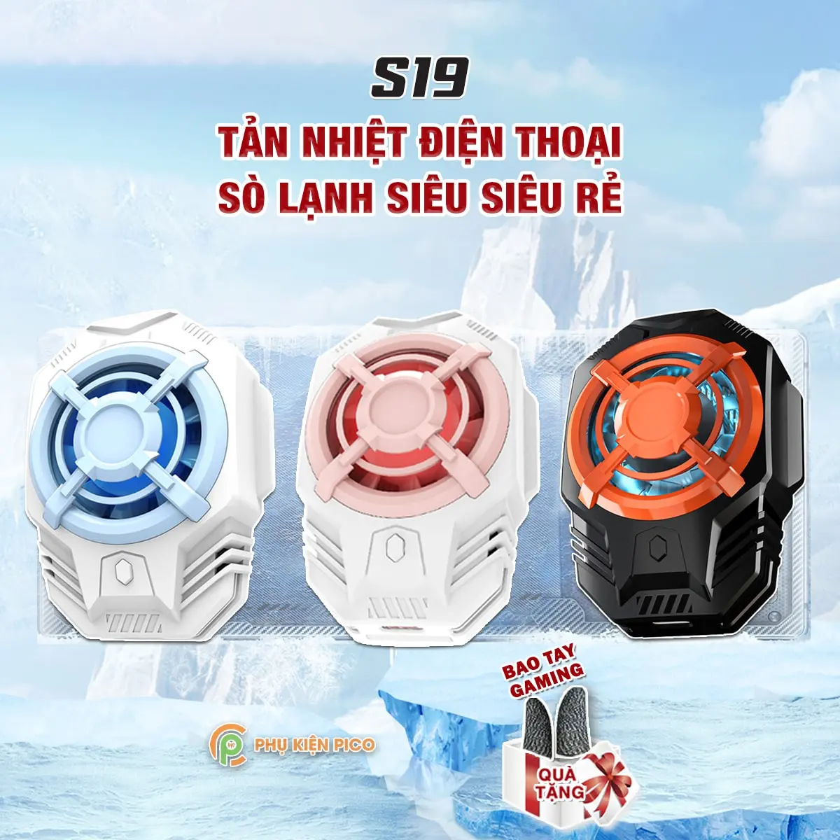 Quạt tản nhiệt điện thoại S19 sò lạnh siêu rẻ giảm nhiệt nhanh hỗ trợ tăng FPS Gaming liên quân PUBG Phụ Kiện