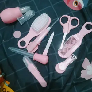 Baby Care Kit Set Termo Alat Perawatan Bayi 10in1 Termometer Sisir Gunting Pembersih Kuku Bayi Hadiah Lahiran Newborn Gift COD Biru Perlengkapan Pink Sikat