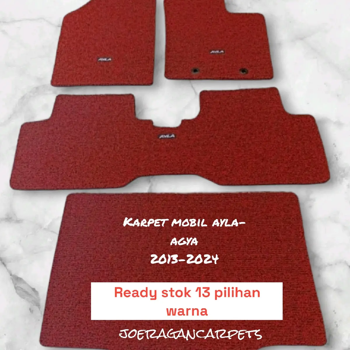 karpet mobil mie ayla agya ready stok 13 pilihan warna Car