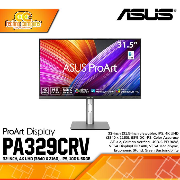 Gambar MONITOR ASUS ProArt PA329CRV Professional Monitor - 32 inch, 4K UHD (3840 x 2160), IPS, 100% sRGB dari Techno Computer Bali Kota Denpasar Tokopedia