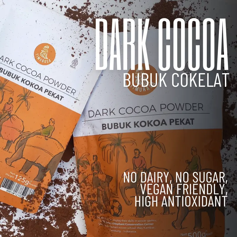 Bubuk Cokelat Pekat Asli Timurasa - Dark Cocoa Powder 500g chocolate Bebas gula Tanpa Susu