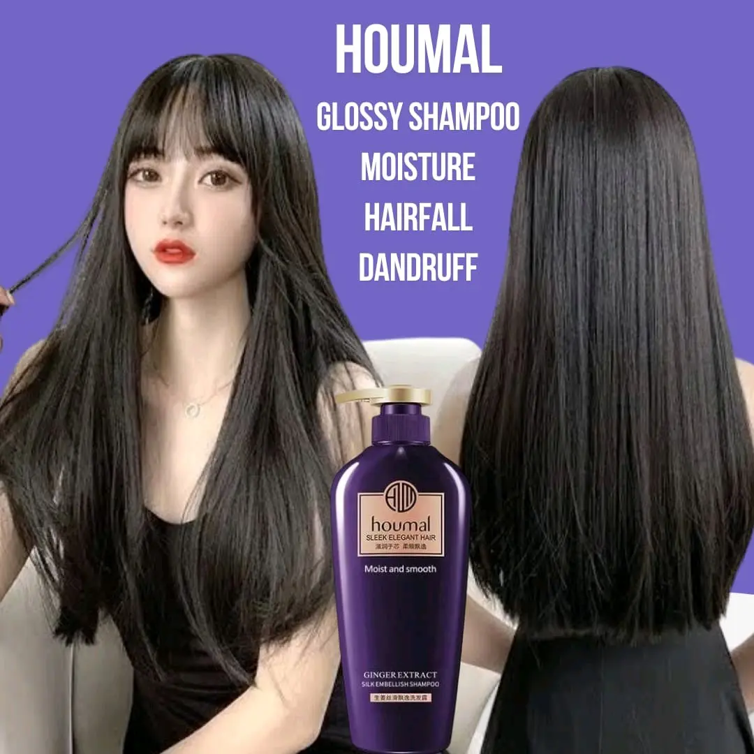 HOUMAL SHAMPOO MOISTURE GLOSSY HAIR ANTI DANDRUFF HAIRFALL RAMBUT BERMINYAK KERATIN RAMBUT HAIR MASK PROTEIN RAMBUT SMOOTHING