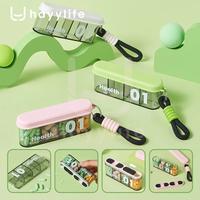 Gambar HAYYLIFE 4 Sekat Kotak Box Tempat Penyimpanan Obat + Gantungan Travel Kotak Penyimpanan Pill Box Medicine Box HL-AGB403 - Pink dari hayylife Kab. Tangerang 3 Tokopedia