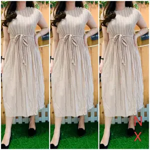 Daster Midi dres plisket terbaru.daster wanita kekinian.dres terlaris 2025.dres wanita termurah