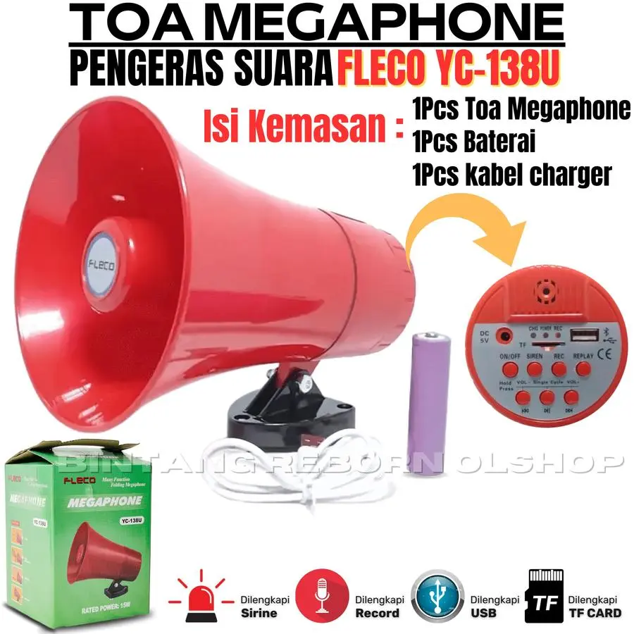 Toa Megaphone Fleco YC-138U Pengeras Suara Murah