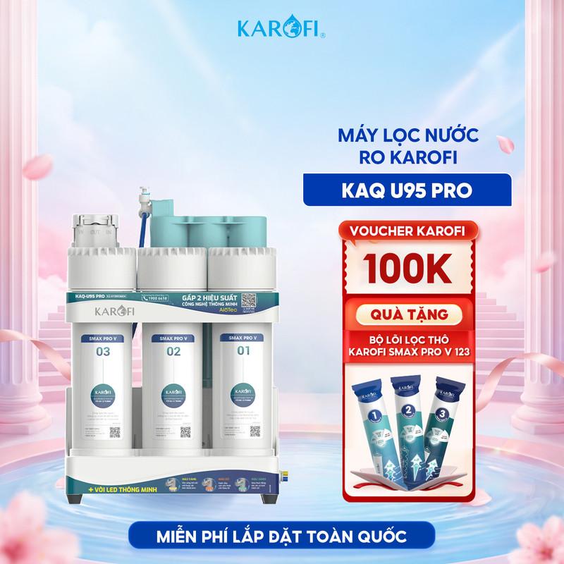 Karofi KAQ-U95 Pro – Máy lọc nước RO âm tủ, 10 lõi lọc, công nghệ thông minh, thiết kế nhỏ gọn