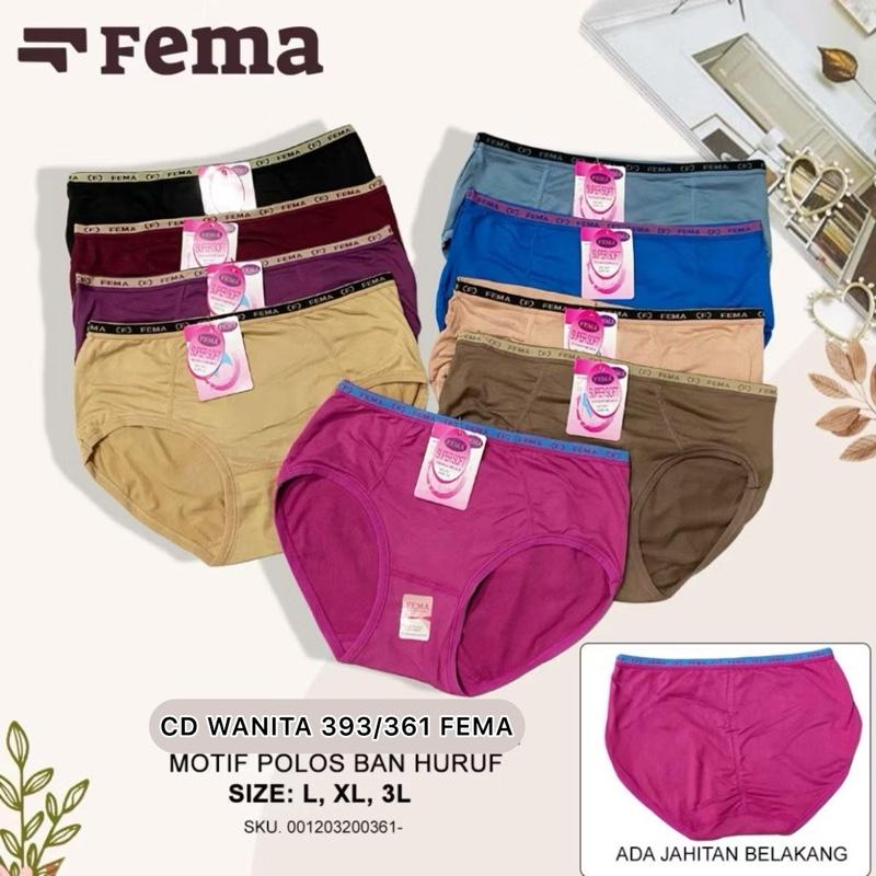 Doxxastore-12Pcs Celana Dalam CD Wanita Cewek Fema 393 Lembut Nyaman Dalaman 364