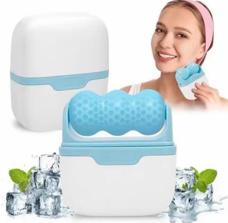 Con Lăn Đá Chăm Sóc Da Mặt Dụng Cụ Chăm Sóc Da Con Lăn Băng Hai Đầu Giảm Phù Nề & Giảm Nhiệt Độ Massage Mặt Giao Màu Ngẫu Nhiên