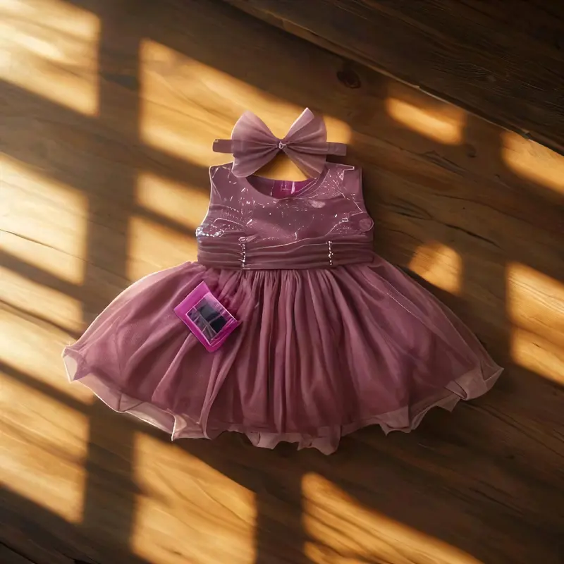 gaun ulang tahun bayi, usia 0-12bln warna lilac. 5