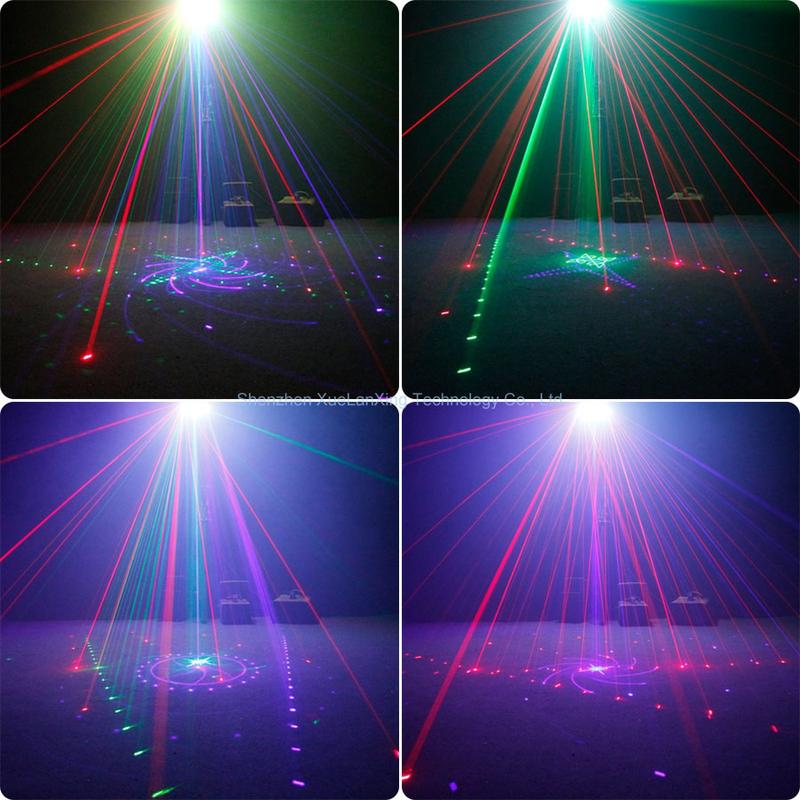 Product Introduction of 21 Lens DJ Disco Beam Patterns Stage Laser Light Projector RGB UV LED Strobe Party Holiday Dance Wedding Lamp H3 15