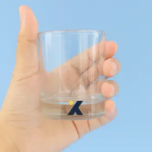 Gelas Sloki Kaca Polos 60ml – Shot Glass Bening Tebal - Souvenir Aman Untuk Air Panas Dan Dingin