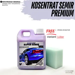 KOSENTRAT SEMIR Super Premium 3 in 1 Ban, Dashboard, Body Doff untuk Mobil dan Motor dengan Pengkilap Karet Car penghitam Kendaraan Pembersih 1LITER Logam
