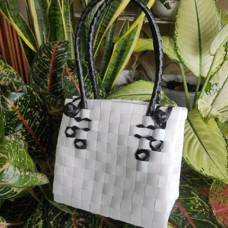 Tas Anyaman Plastik Sovenir Asul Asul - Belanja Harga tertera per 6pc 5
