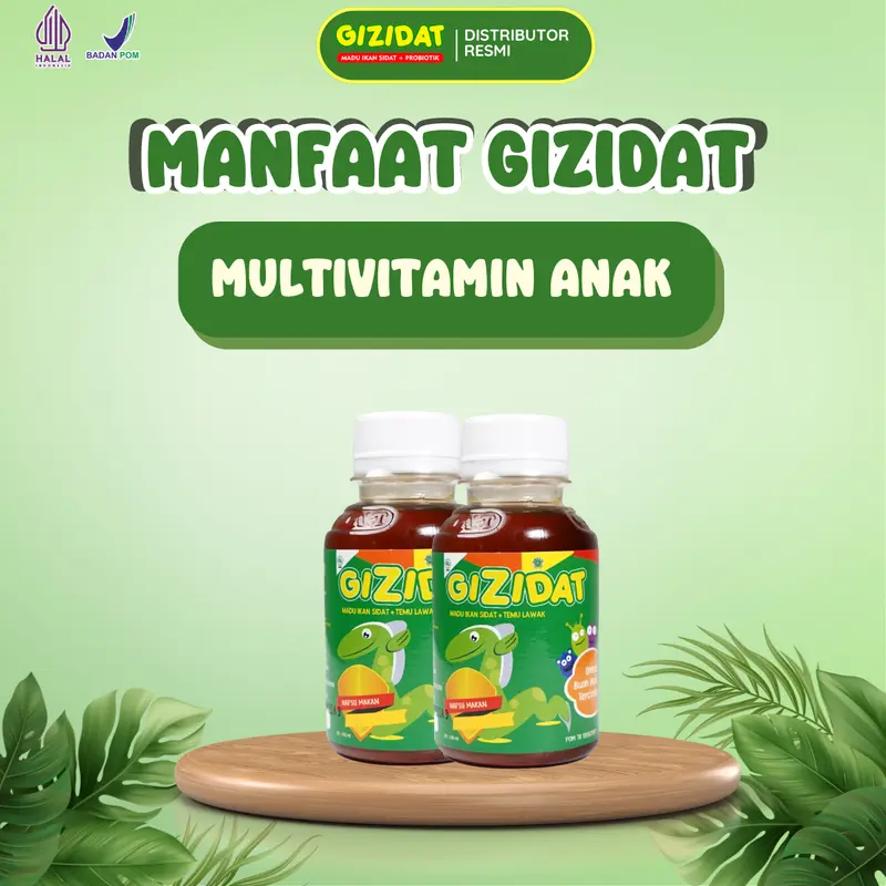 Madu Multivitamin Anak Gizidat - Paket 3 Botol 130ml BPOM & HALAL 1