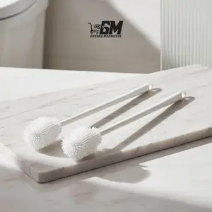 Sikat Botol Kepala Silikon Anti Bakteri Gagang Panjang 31.5cm Pembersih Gagang Panjang Peralatan Dapur Mencuci Serbaguna Botol Gelas Kepala Bruch Lipat Bersih Tanpa Sudut Mati