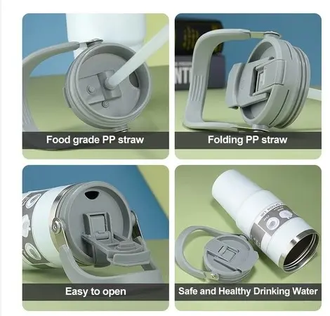 MC11-Tumbler Handle 2in1 / Botol Minum Portable Teh Kopi Stainless Steel Vacuum Insulated Mug 890ml & 900ml Termos 5