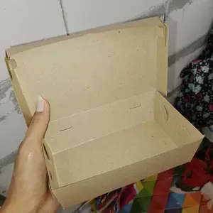 LUNCH BOX PAPER KOTAK MAKAN / DUS KRAFT COKLAT TAKEAWAY / DUS NASI / KOTAK NASI KRAFT COKLAT BROWN PAPER