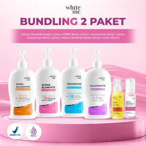 [NAD] BUNDLING 2 WHITE INC Alpha Glowhite / PDRN Glowhite / GlucoWhite / TranexHya Body Lotion + AHA Serum / Alpha Glowhite Body Serum Paket Perawatan Kulit Lengkap Mencerahkan dan Efektif untuk Semua Jenis Kulit